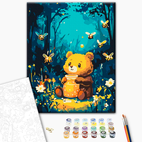 Pictură pe numere BrushMe Prietenia cu albinele KBS0195FC 40 x 30 cm / Verticală photo 2