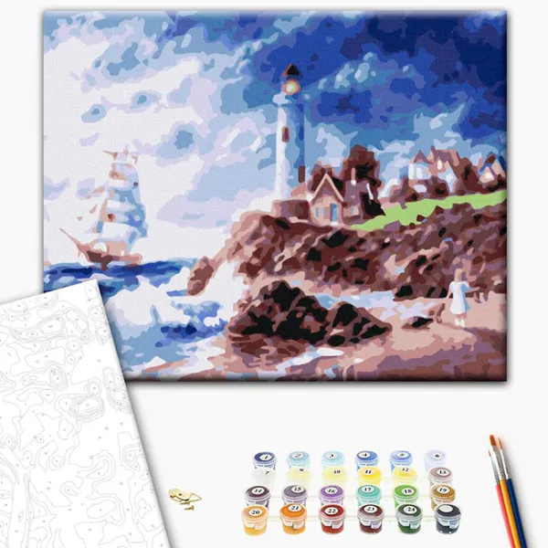 Картина по номерам BrushMe Маяк на острове RBS22601FC 40 x 30 cm / Горизонтальная photo 3