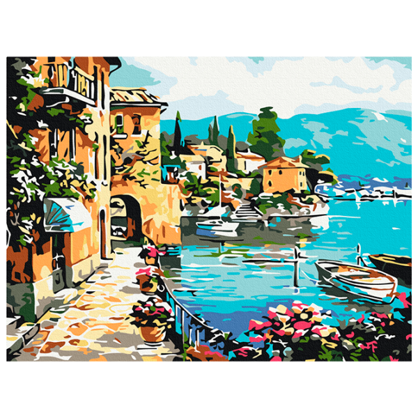 Pictură pe numere BrushMe Faleza de vară RBS32191FC 40 x 30 cm / Orizontală photo 1