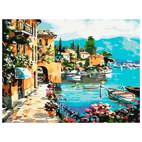 Pictură pe numere BrushMe Faleza de vară RBS32191FC 40 x 30 cm / Orizontală