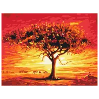 Pictură pe numere BrushMe Soarele deșertului RBS52210FC 40 x 30 cm / Orizontală