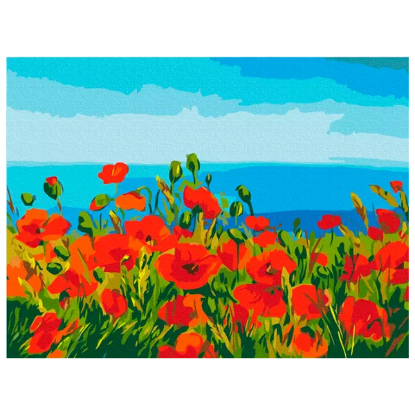 Pictură pe numere BrushMe Câmp de maci, Claude Monet RBS1005FC 40 x 30 cm / Orizontală photo 1