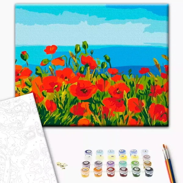 Pictură pe numere BrushMe Câmp de maci, Claude Monet RBS1005FC 40 x 30 cm / Orizontală photo 3