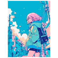 Pictură pe numere BrushMe Fata din desene animate RBS54076FC 40 x 30 cm / Verticală