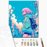 Картина по номерам BrushMe Девочка из комикса RBS54076FC 40 x 30 cm / Вертикальная photo 3