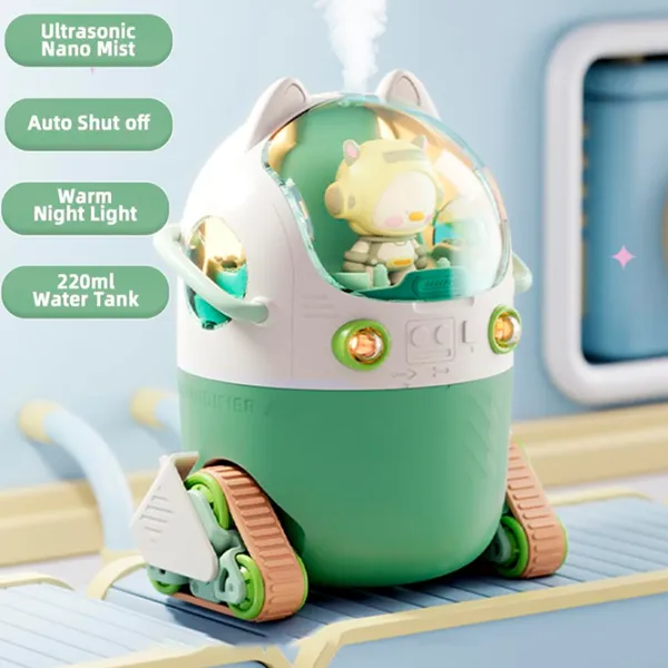 Umidificator de aer Cute Pet MJ066 Cu ultrasunet/ Green photo 2