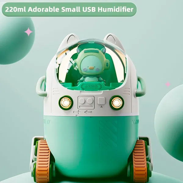 Umidificator de aer Cute Pet MJ066 Cu ultrasunet/ Green photo 6