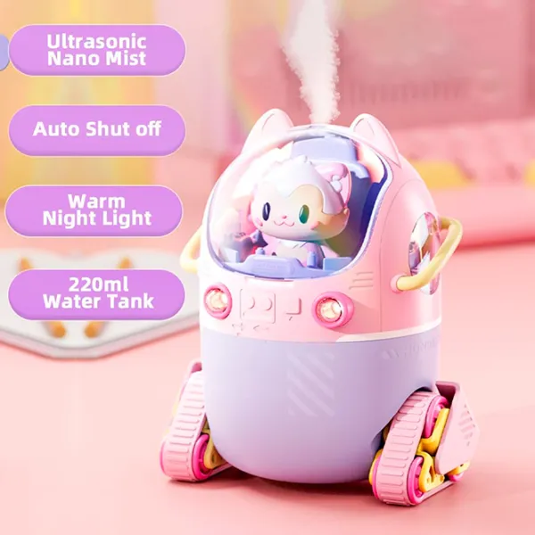 Umidificator de aer Cute Pet MJ066 Cu ultrasunet/ Purple photo 2