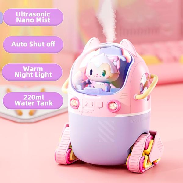 Umidificator de aer Cute Pet MJ066 Cu ultrasunet/ Purple photo 2