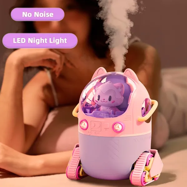 Umidificator de aer Cute Pet MJ066 Cu ultrasunet/ Purple photo 5