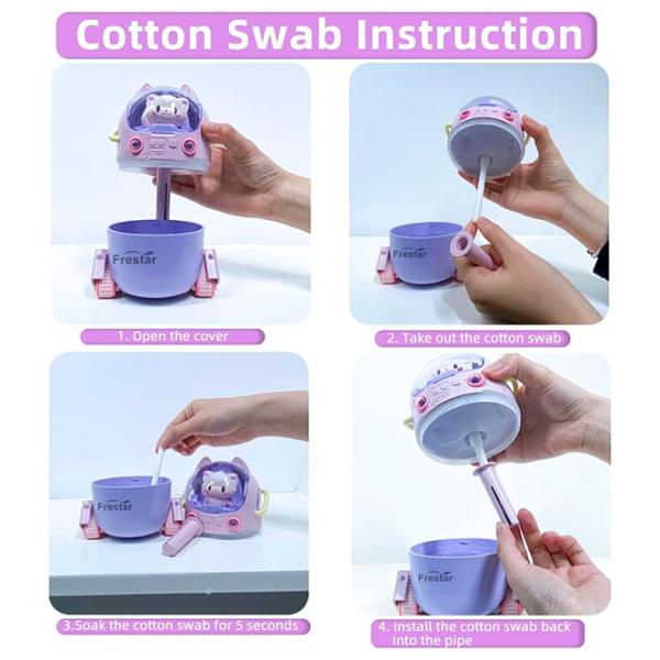 Umidificator de aer Cute Pet MJ066 Cu ultrasunet/ Purple photo 8