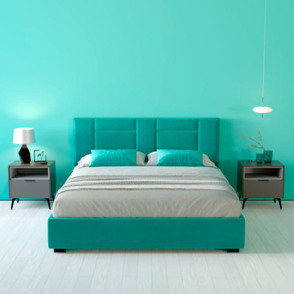 Кровать My-Style my-Rose 200 x 200 см / Фанера / Бирюзовый photo 6