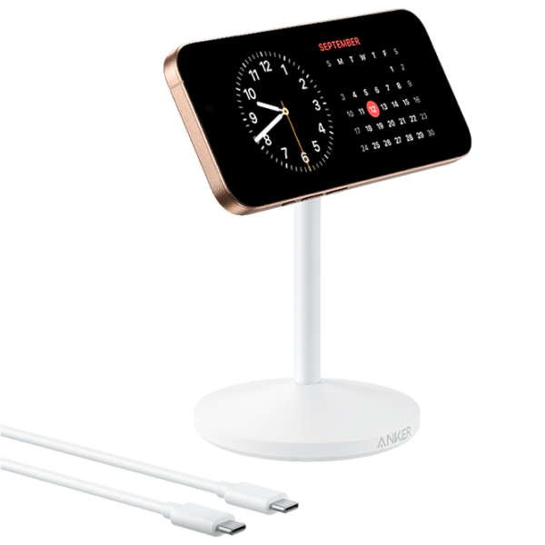 Încărcător de rețea Anker MagGo Single Stand 3 A / White photo 2