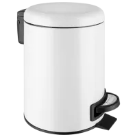 Мусорное ведро Hydro-S Elite 5л / Нержавеющая сталь / Белый