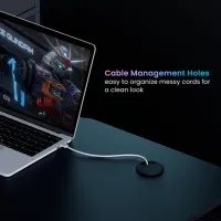 Masă gaming LUMI GMD14-2 PAL / Black photo 6