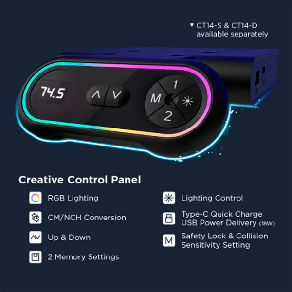 Masă gaming LUMI GMD06-1 PAL / Black photo 5