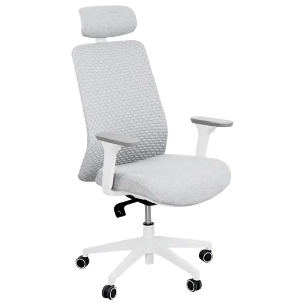 Fotoliu de birou DecoPrim Gino Stofă/ Light Gray  photo 1