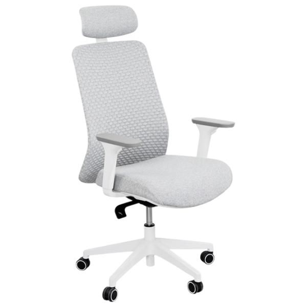 Fotoliu de birou DecoPrim Gino Stofă/ Light Gray  photo 1