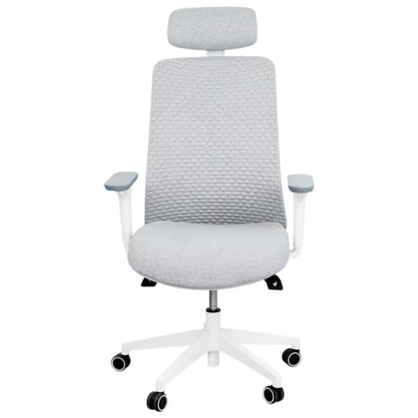 Fotoliu de birou DecoPrim Gino Stofă/ Light Gray  photo 3