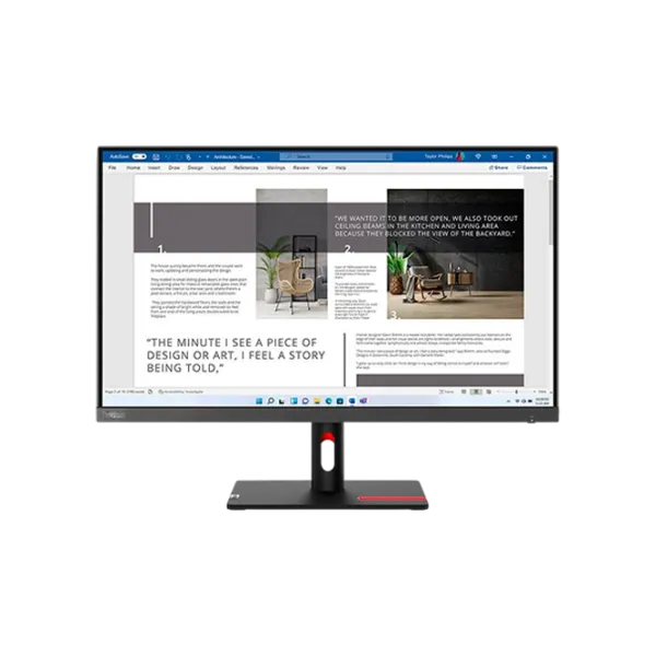 Монитор Lenovo ThinkVision S27i-30 27" Full HD 100 Гц / 4 мс / Черный photo 1