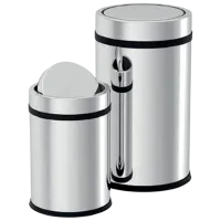 Мусорное ведро Hydro-S Практик 16л / Нержавеющая сталь / Серебряный