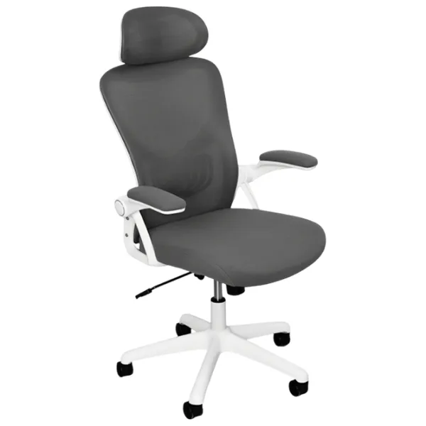 Fotoliu de birou DecoPrim Horus  Plasă acrilică/ Dark Gray White photo 1