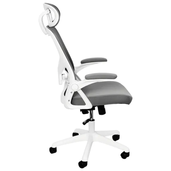 Fotoliu de birou DecoPrim Horus  Plasă acrilică/ Dark Gray White photo 2