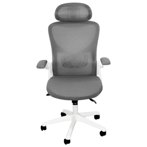 Fotoliu de birou DecoPrim Horus  Plasă acrilică/ Dark Gray White photo 3