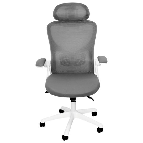 Fotoliu de birou DecoPrim Horus  Plasă acrilică/ Dark Gray White photo 3