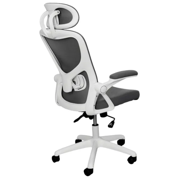 Fotoliu de birou DecoPrim Horus  Plasă acrilică/ Dark Gray White photo 4