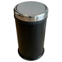 Мусорное ведро Hydro-S Практик 20л / Нержавеющая сталь / Черный
