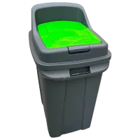 Мусорное ведро Planet 0430538 70л / Пластик / Серый Зеленый