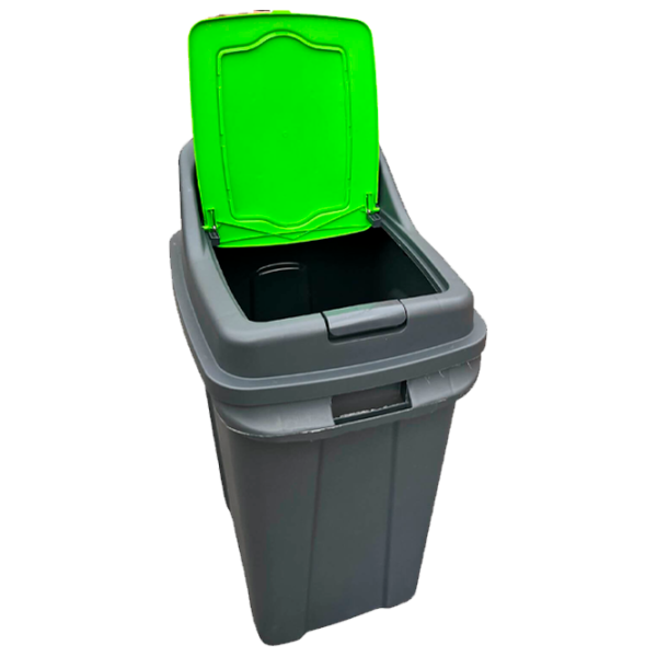 Coș de gunoi Planet 0430538 70l / Plastic / Grey Green photo 2 Coș de gunoi Planet 0430538 70l / Plastic / Grey Green photo 2