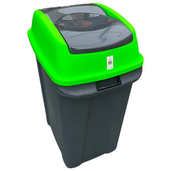 Coș de gunoi Planet Hippo 70l / Plastic / Antracit Green photo 1 Coș de gunoi Planet Hippo 70l / Plastic / Antracit Green photo 1
