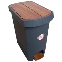 Мусорное ведро Hydro-S Пеликан 20л / Пластик / Антрацит Дерево