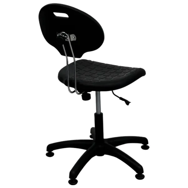 Scaun de birou DecoPrim Laborant GTS Poliuretan/ Black  photo 6