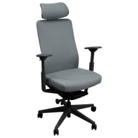 Fotoliu de birou DecoPrim Nelson Placaj / Gray Black