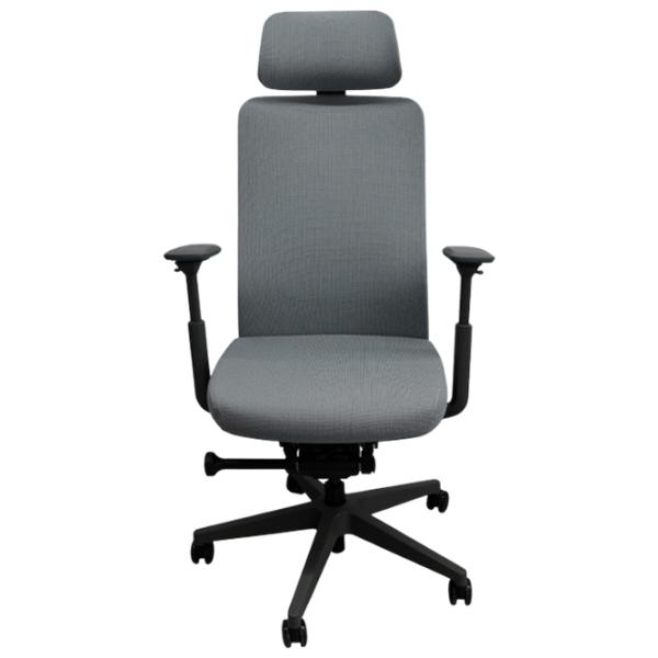 Fotoliu de birou DecoPrim Nelson Placaj / Gray Black photo 2