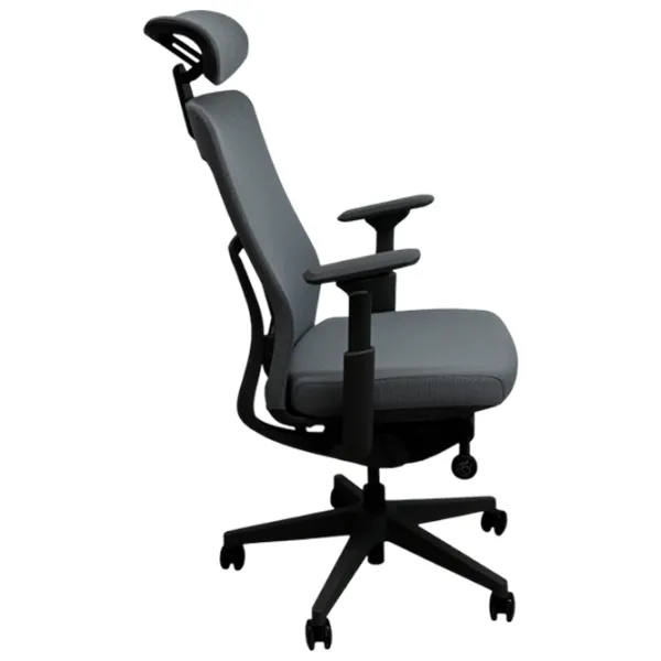 Fotoliu de birou DecoPrim Nelson Placaj / Gray Black photo 3