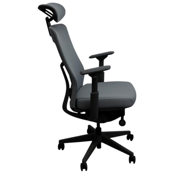 Fotoliu de birou DecoPrim Nelson Placaj / Gray Black photo 3