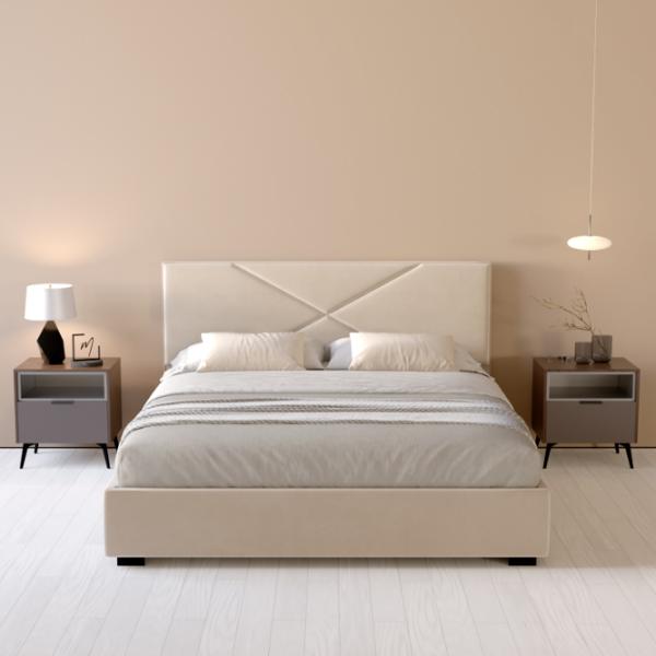 Кровать My-Style my-Lana 200 x 200 см / Фанера / Кремовый photo 6