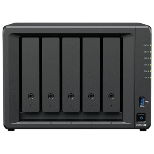 Сетевое хранилище Synology DS1525+ Черный photo 2