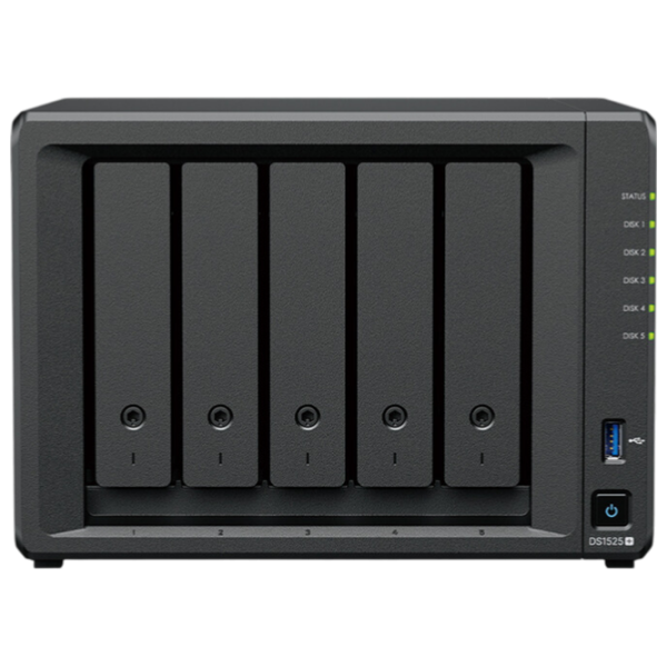Сетевое хранилище Synology DS1525+ Черный photo 2