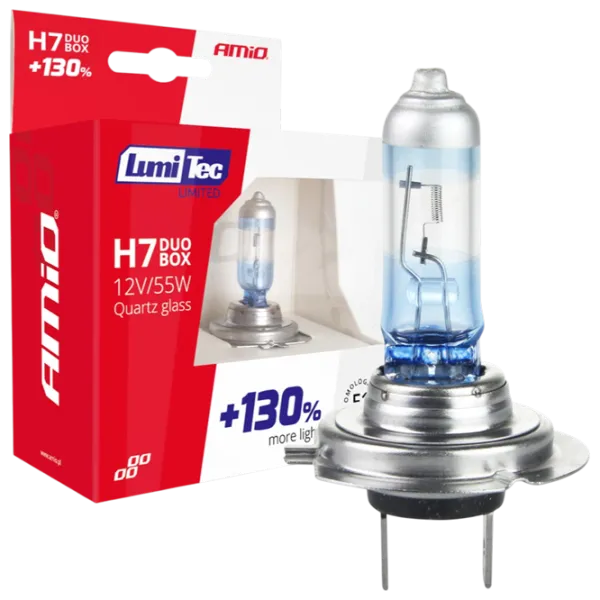 Lampă auto Amio LumiTec LIMITED +130% Halogen / H7 / PX26d / 55 W /  photo 1 Lampă auto Amio LumiTec LIMITED +130% Halogen / H7 / PX26d / 55 W /  photo 1