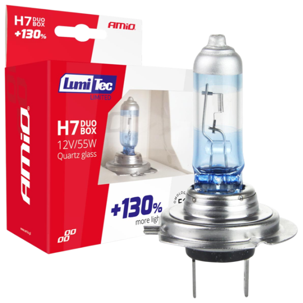 Lampă auto Amio LumiTec LIMITED +130% Halogen / H7 / PX26d / 55 W /  photo 1 Lampă auto Amio LumiTec LIMITED +130% Halogen / H7 / PX26d / 55 W /  photo 1
