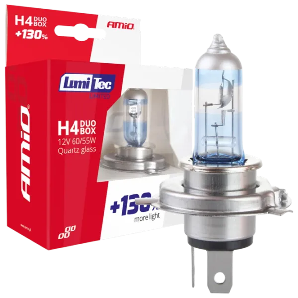 Автомобильная лампа Amio LumiTec LIMITED +130% Галоген / H4 / P43t / 60 - 55 Вт /  photo 1