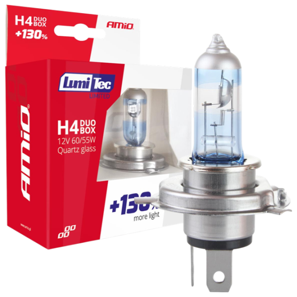 Автомобильная лампа Amio LumiTec LIMITED +130% Галоген / H4 / P43t / 60 - 55 Вт /  photo 1