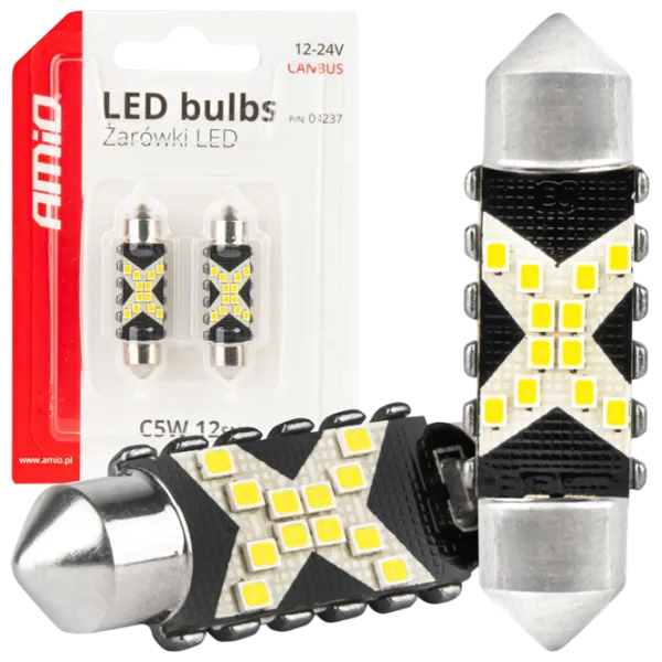 Автомобильная лампа Amio 04237 светодиодная / C5W / SMD / 5 Вт /  photo 1