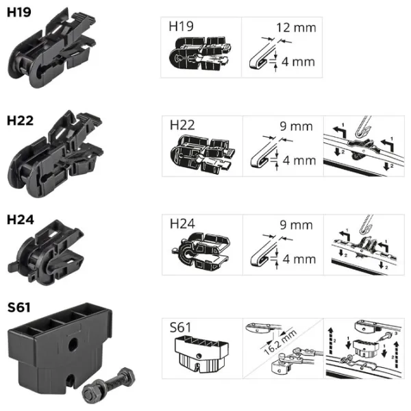Ștergător parbriz Față Universal (TRUCK T01) Amio / 24" / 600 mm photo 4