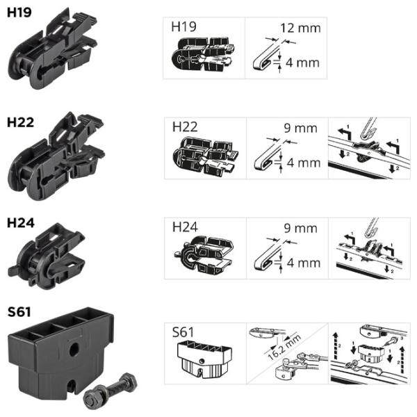 Ștergător parbriz Față Universal (TRUCK T01) Amio / 24" / 600 mm photo 4